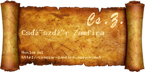 Császár Zamfira névjegykártya